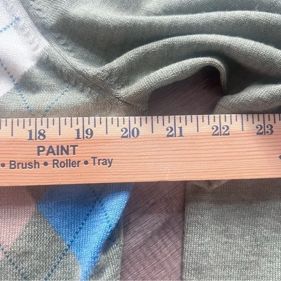 Brooks Brothers Vintage Italian Merino Wool Argyle Cardigan Women Size XL EUC - Picture 8 of 10